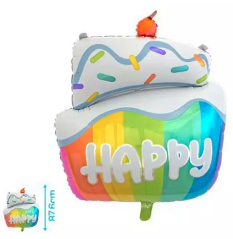 Globo Happy cake foil 87 cms.