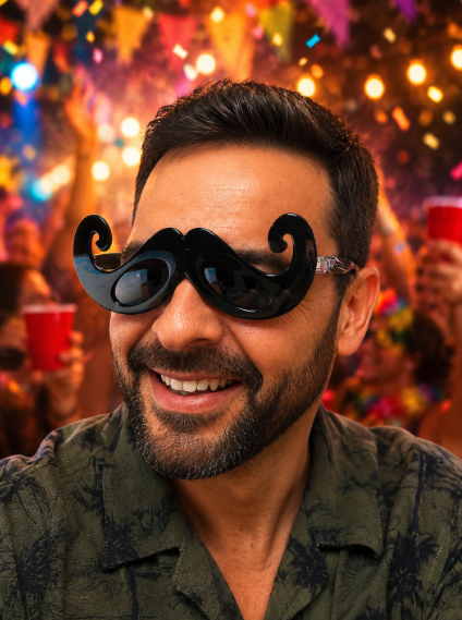 Gafas Bigote negro