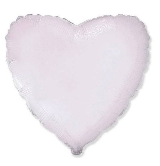 Globo Mylar Corazon Blanco 45 Cm