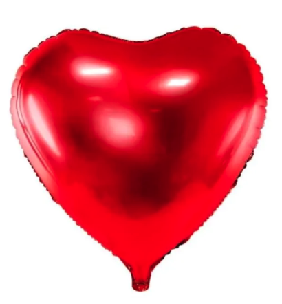 Globo Mylar Corazon Rojo  45Cm