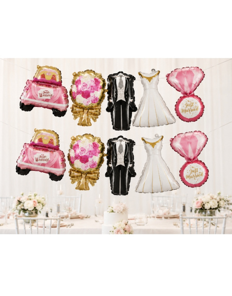 2 Guirnaldas Globos Boda 94X32cm