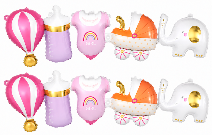 2 Guirnaldas Globos Girl 97X28.5cm