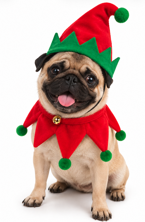 Gorro+collar Elfo Perrito