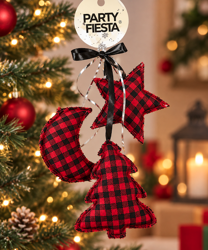 Pack Decoración Arbol 3 Figuras Tela