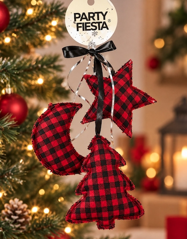 Pack Decoración Arbol 3 Figuras Tela