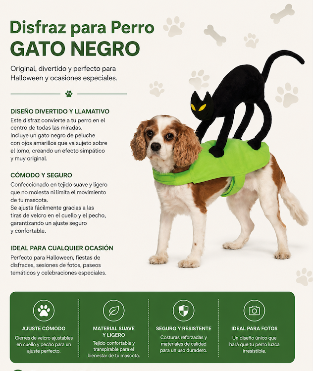 Disfraz Perro con Gato encima