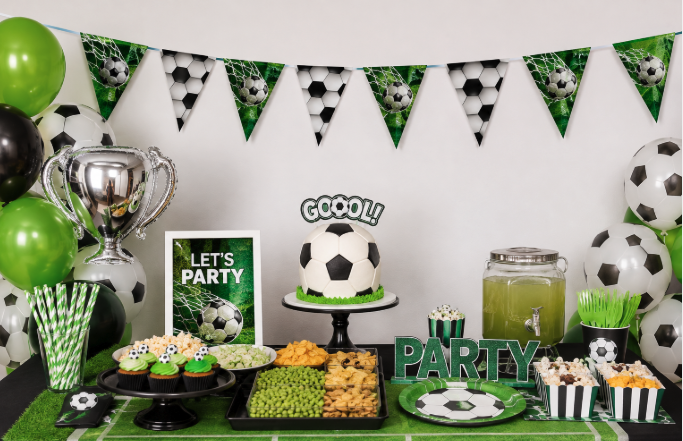 8 Banderines Papel Party Futbol 250 cms.