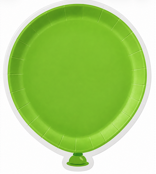 8 Platos desechables  Party Globos 24x20