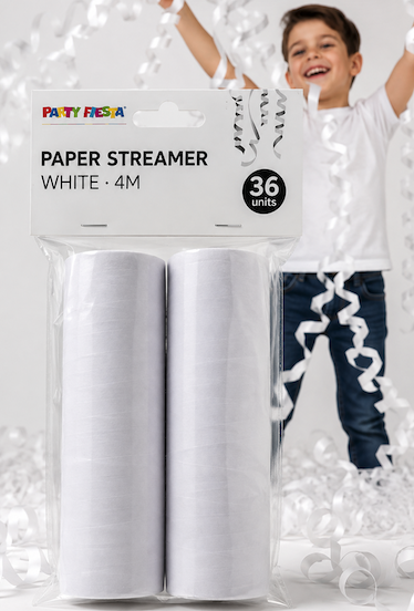 2 Serpentinas Blanco 36 Rollo 4M