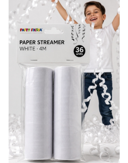 2 Serpentinas Blanco 36 Rollo 4M