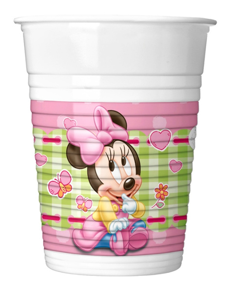 8 Vasos Minnie Mouse Baby