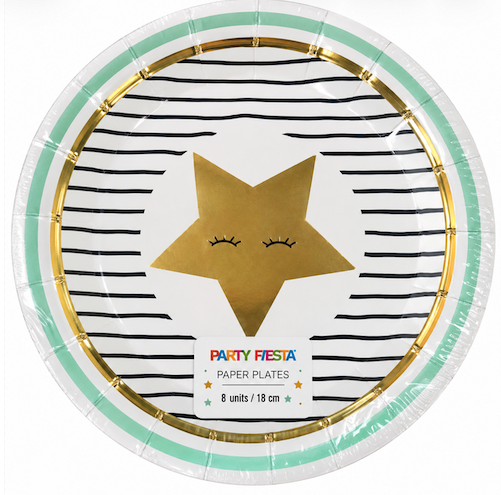 8 Platos Estrella 18 cms.