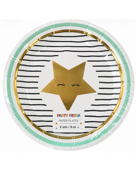 8 Platos Estrella 18 cms.