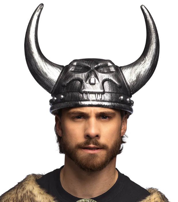 Casco Vikingo plateado