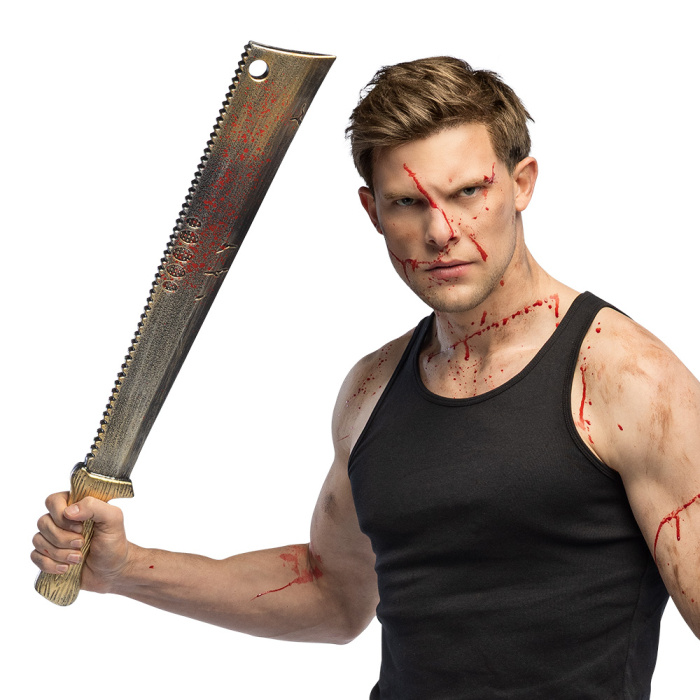 Machete sierra sangriento 68 cms.