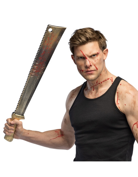 Machete sierra sangriento 68 cms.