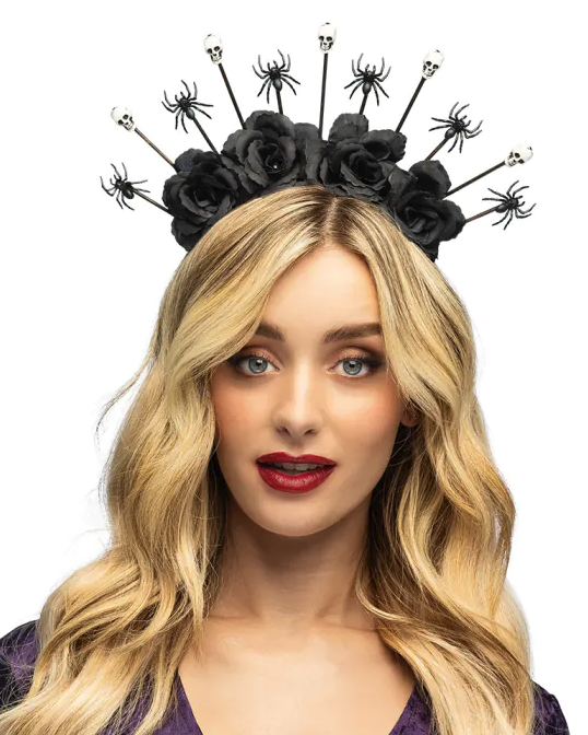Tiara halloween arañas