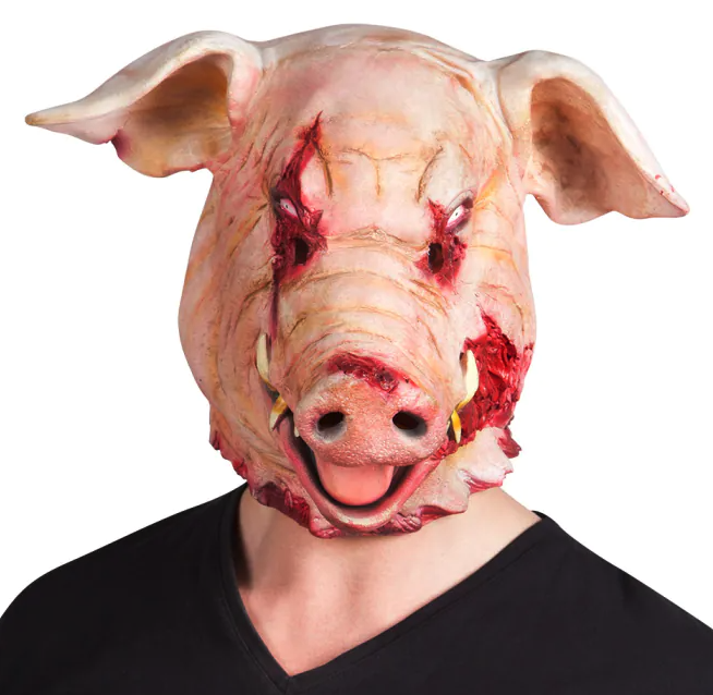 Máscara Cabeza Cerdo sangrienta