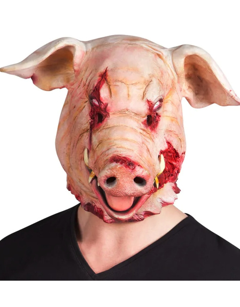 Máscara Cabeza Cerdo sangrienta