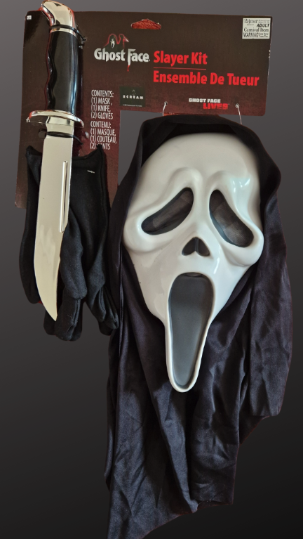 Kit Scream : Máscara+cuchillo+guantes