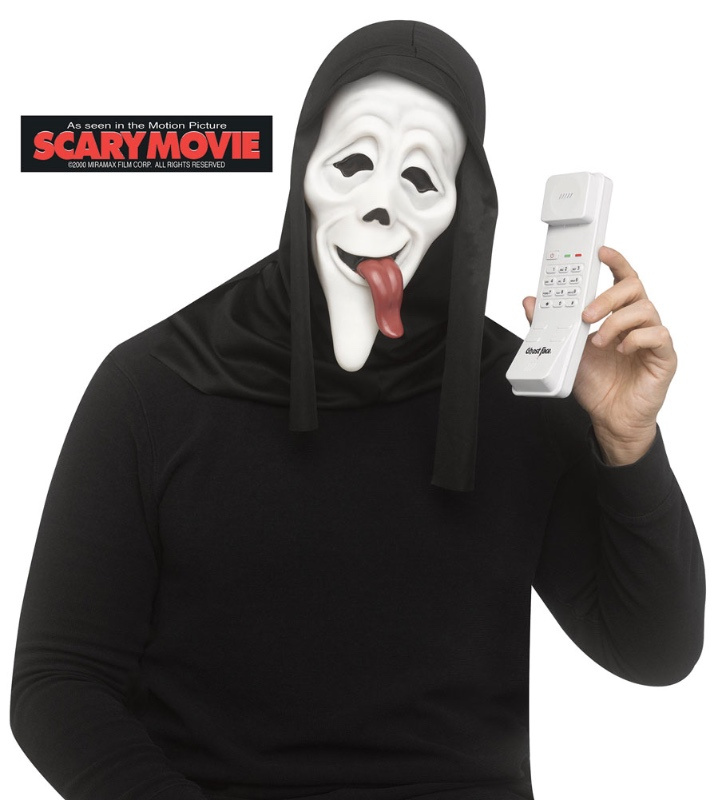 Máscara Scary Movie + teléfono retro