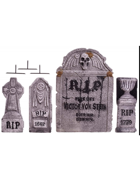 Juego de Lápidas 4 decoracion halloween