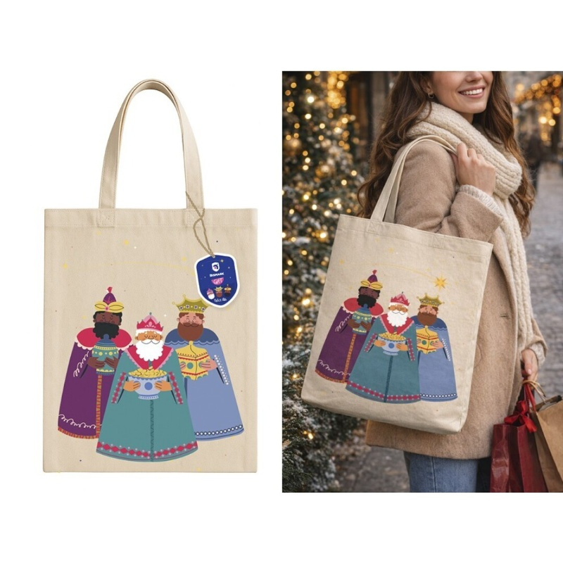 Bolsa Canvas Reyes Magos 30x45cms