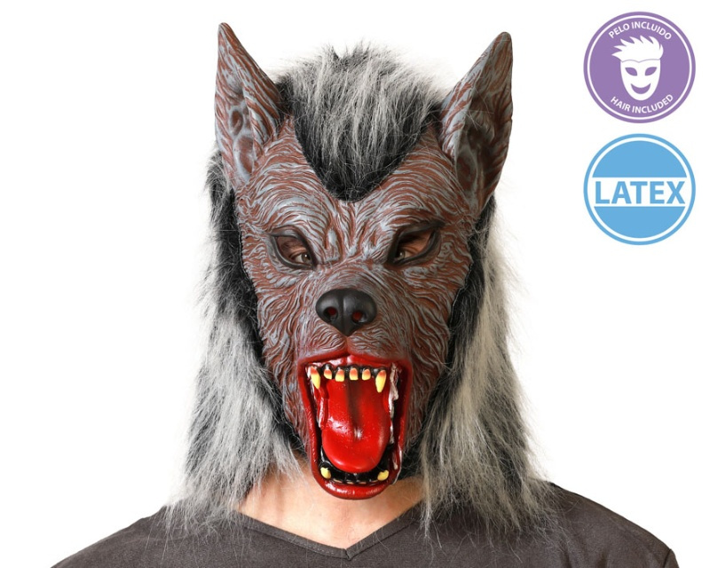 Máscara Hombre Lobo con pelo