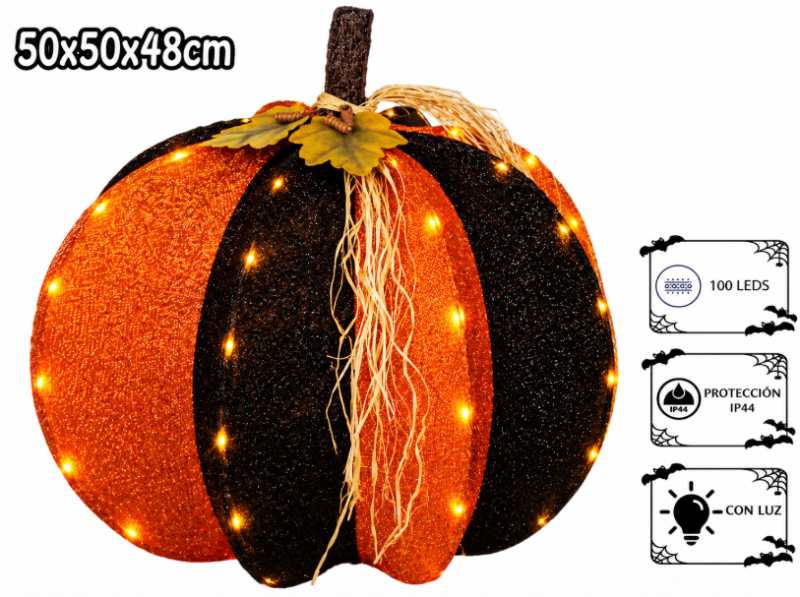 Calabaza gigante 50x50x50cm. 80 LED