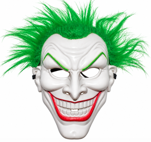 Máscara Payaso con pelo verde