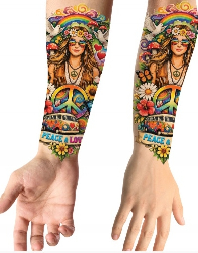 Tatuaje Hippie 14X30 Cm