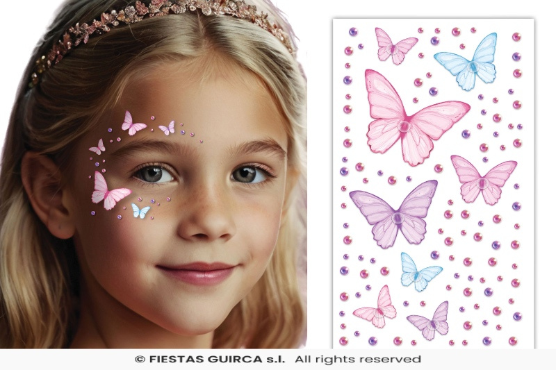 Joyas Adhesivas Mariposa 9X15cm