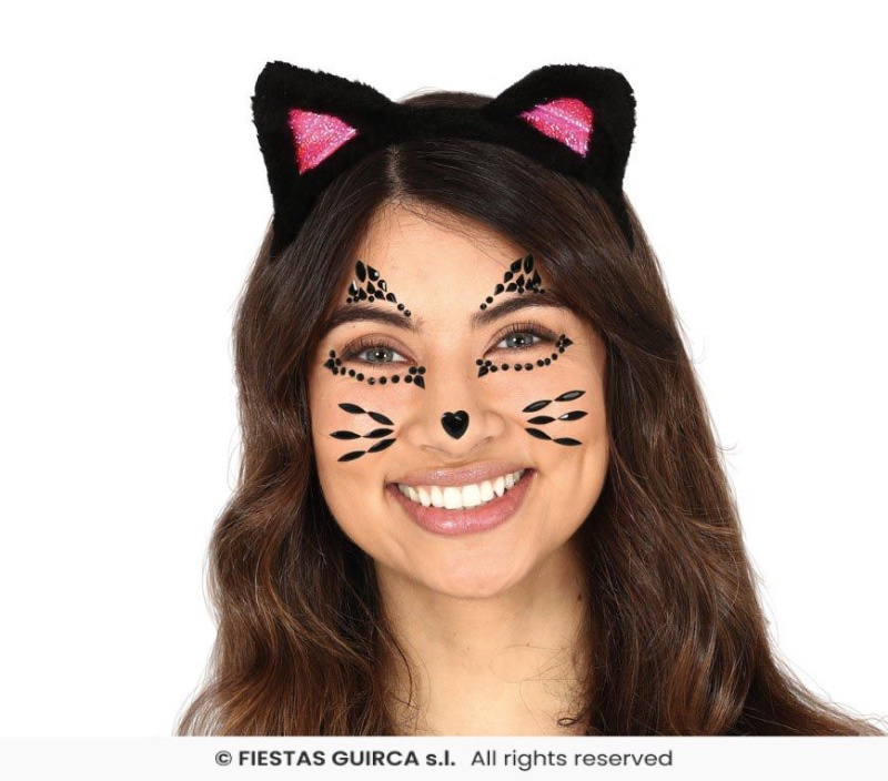 Joyas Faciales Gatita Adhesivas