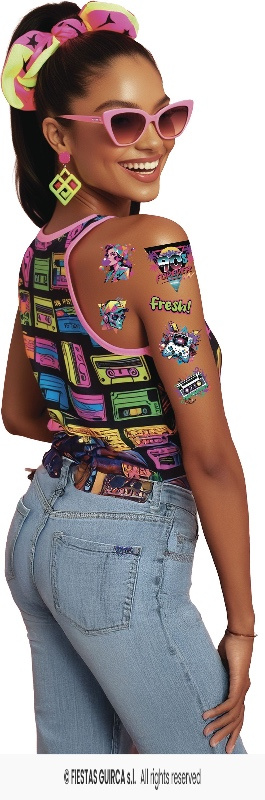 Tatuaje años 90S  14x30 cms
