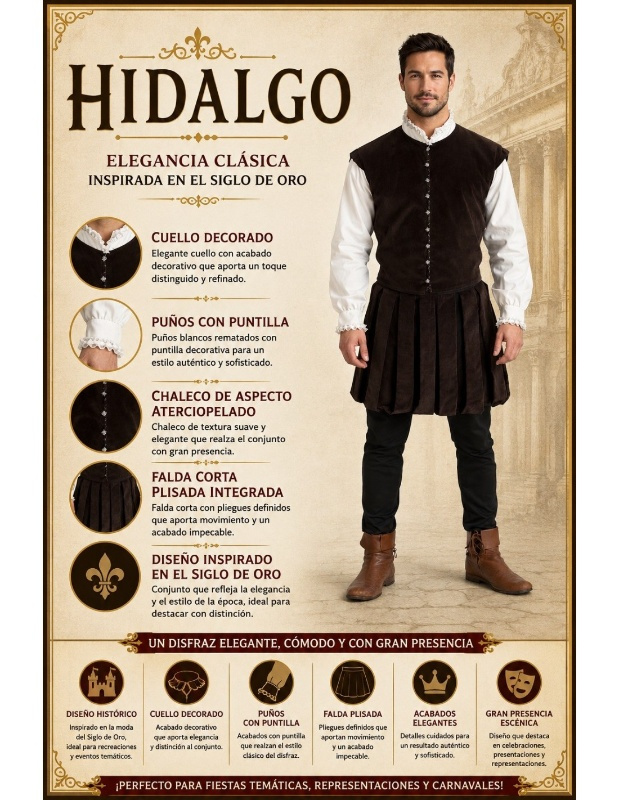 Disfraz Hidalgo adulto