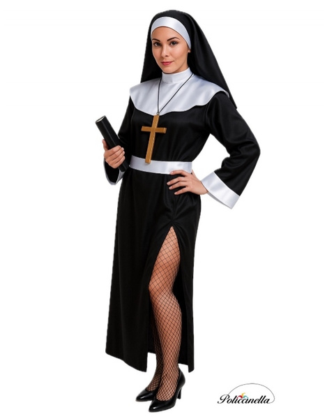 Mulher de freira de fantasia