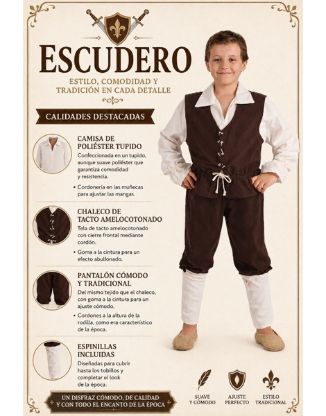 Disfraz medieval para niño