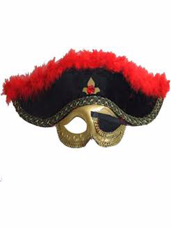 Antifaz Sombrero Pirata Con Parche