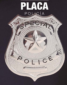 Placa de Policía metálica - Disfraces No solo fiesta