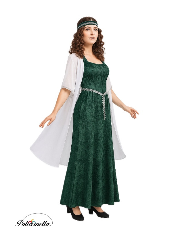 Disfraz Medieval verde para mujer