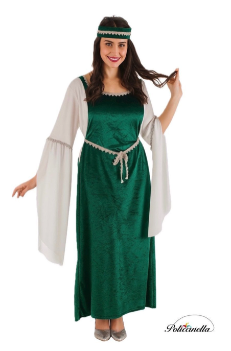 Disfraz Medieval verde para mujer