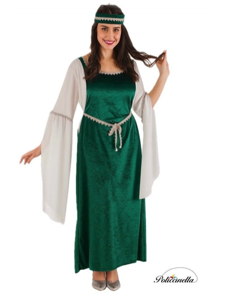 Disfraz Medieval verde para mujer
