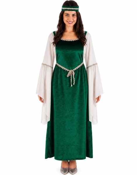 Disfraz Medieval verde  mujer