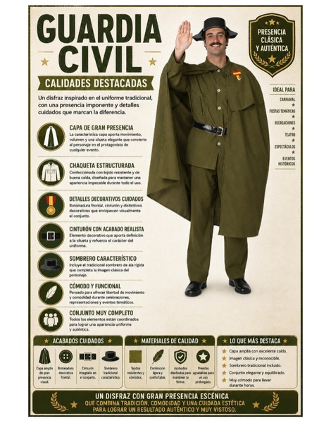 Disfraz Guardia Civil adulto