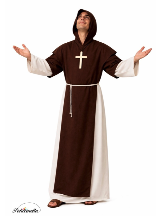 Fato de monge medieval adulto