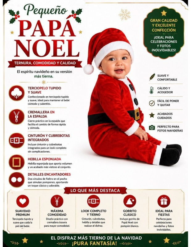 Disfraz Papá Noel Bebé