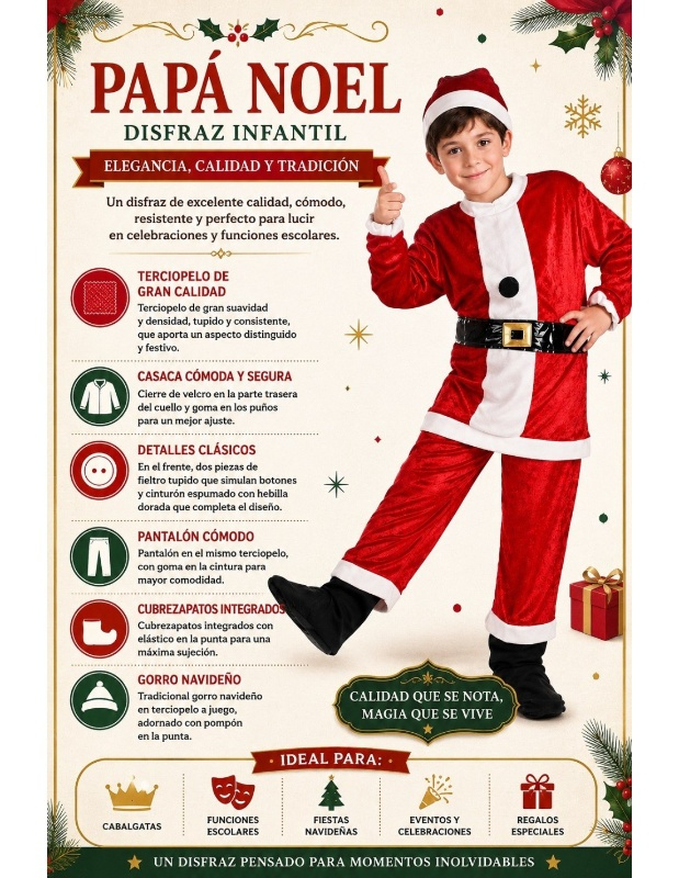 Disfraz Papá Noel para niño