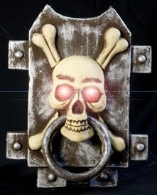 Picaporte Calavera Con Luz 36x30