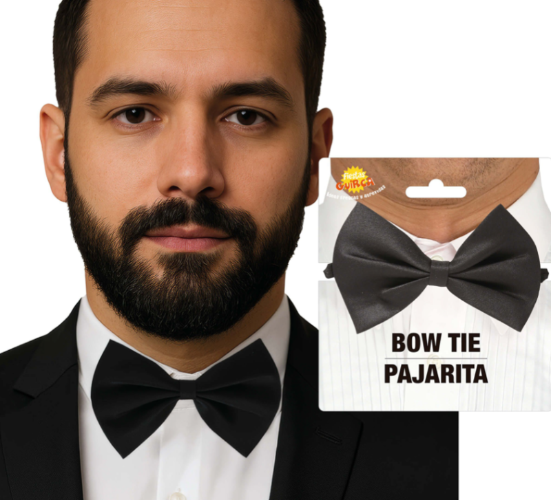 Pajarita Negra de tela