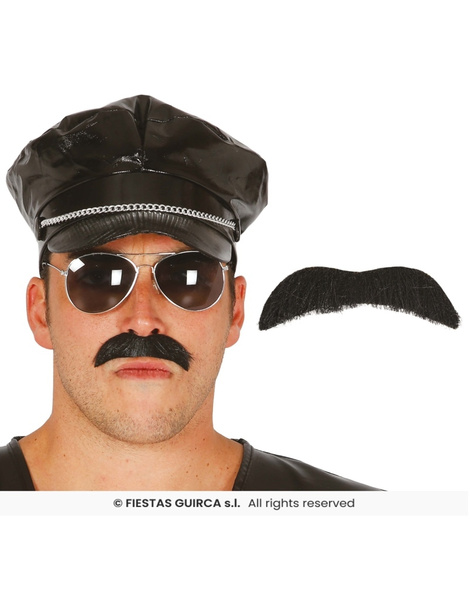 Bigote negro adhesivo